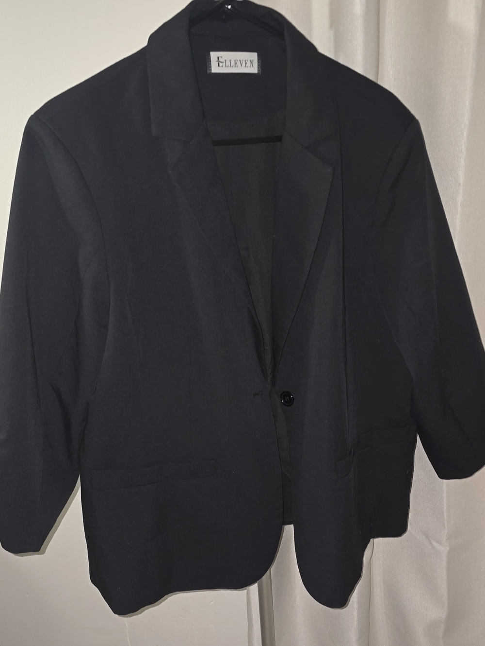 Women's Black Single-Button Blazer